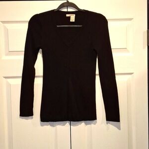 DKNY Jeans Black V-neck Pullover